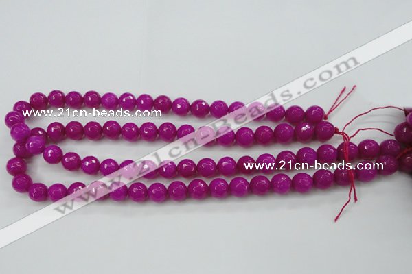 CCN2296 15.5 inches 10mm faceted round candy jade beads wholesale