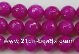 CCN2297 15.5 inches 12mm faceted round candy jade beads wholesale