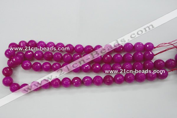 CCN2298 15.5 inches 14mm faceted round candy jade beads wholesale