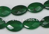 CCN230 15.5 inches 12*18mm faceted oval candy jade beads