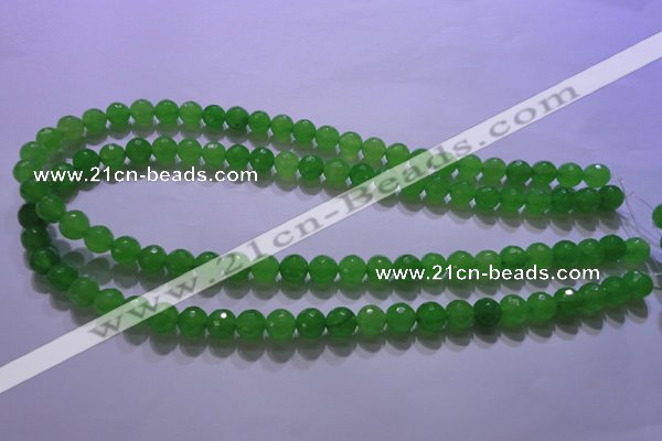 CCN2301 15.5 inches 10mm faceted round candy jade beads wholesale