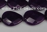 CCN2331 15.5 inches 18*25mm faceted flat teardrop candy jade beads