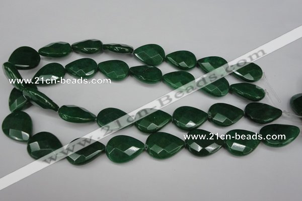 CCN2332 15.5 inches 18*25mm faceted flat teardrop candy jade beads