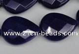 CCN2335 15.5 inches 18*25mm faceted flat teardrop candy jade beads