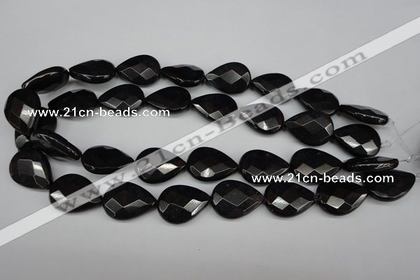 CCN2336 15.5 inches 18*25mm faceted flat teardrop candy jade beads