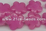 CCN2341 15.5 inches 20mm carved flower candy jade beads wholesale