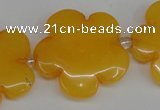 CCN2350 15.5 inches 30mm carved flower candy jade beads wholesale