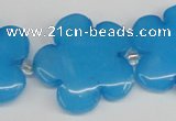 CCN2358 15.5 inches 30mm carved flower candy jade beads wholesale