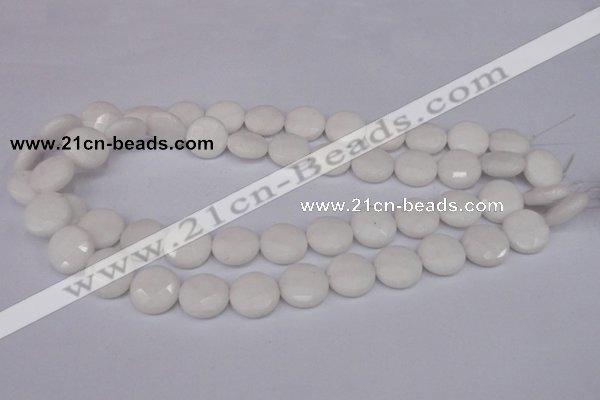 CCN240 15.5 inches 15mm faceted coin candy jade beads wholesale