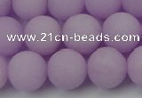 CCN2401 15.5 inches 4mm round matte candy jade beads wholesale