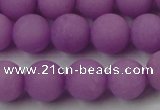 CCN2402 15.5 inches 4mm round matte candy jade beads wholesale