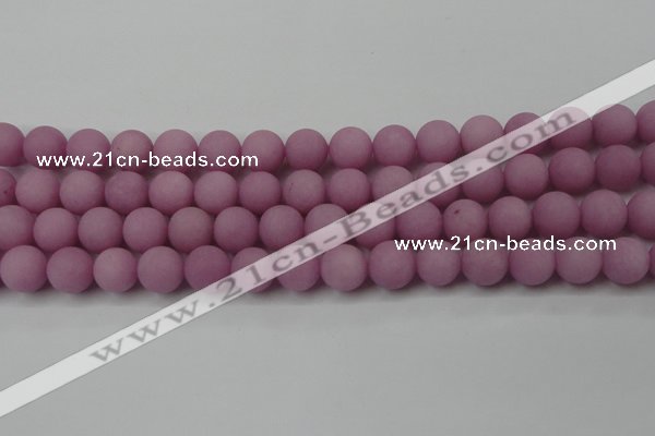 CCN2403 15.5 inches 4mm round matte candy jade beads wholesale