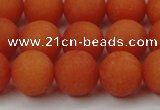 CCN2407 15.5 inches 4mm round matte candy jade beads wholesale