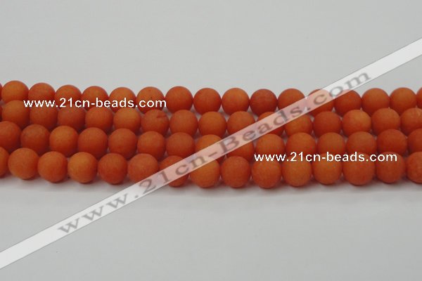 CCN2407 15.5 inches 4mm round matte candy jade beads wholesale