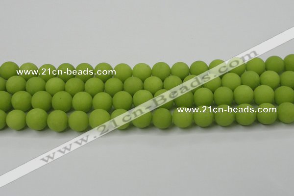 CCN2409 15.5 inches 4mm round matte candy jade beads wholesale