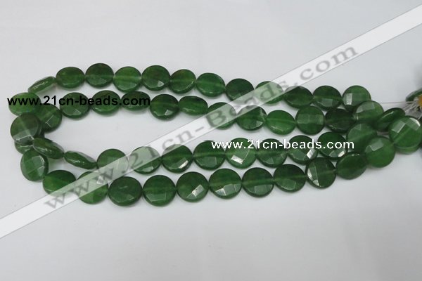 CCN242 15.5 inches 15mm faceted coin candy jade beads wholesale