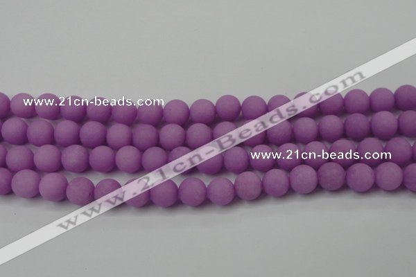 CCN2422 15.5 inches 6mm round matte candy jade beads wholesale