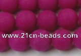 CCN2424 15.5 inches 6mm round matte candy jade beads wholesale