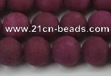 CCN2425 15.5 inches 6mm round matte candy jade beads wholesale