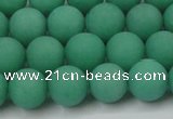 CCN2430 15.5 inches 6mm round matte candy jade beads wholesale