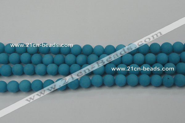 CCN2431 15.5 inches 6mm round matte candy jade beads wholesale