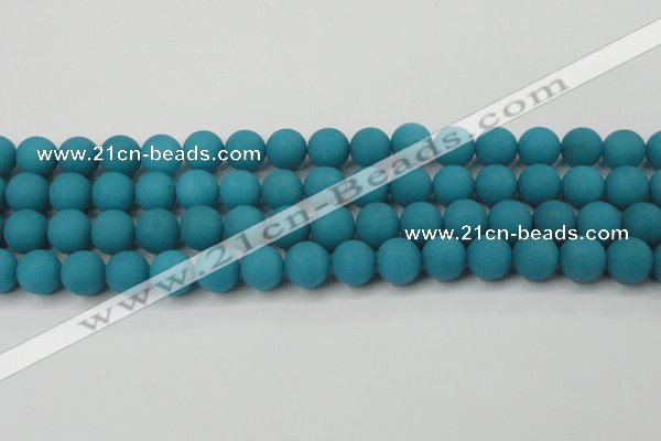 CCN2432 15.5 inches 6mm round matte candy jade beads wholesale