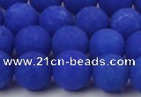 CCN2433 15.5 inches 6mm round matte candy jade beads wholesale