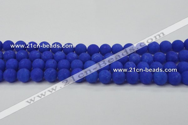 CCN2433 15.5 inches 6mm round matte candy jade beads wholesale