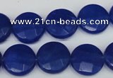 CCN244 15.5 inches 15mm faceted coin candy jade beads wholesale