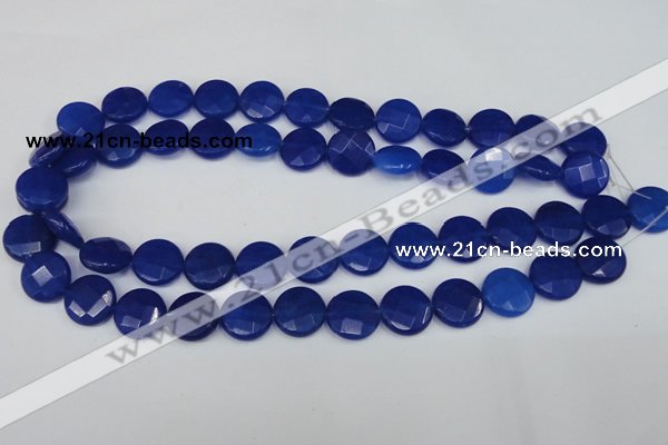 CCN244 15.5 inches 15mm faceted coin candy jade beads wholesale