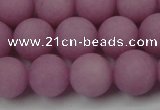 CCN2443 15.5 inches 8mm round matte candy jade beads wholesale