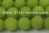 CCN2449 15.5 inches 8mm round matte candy jade beads wholesale