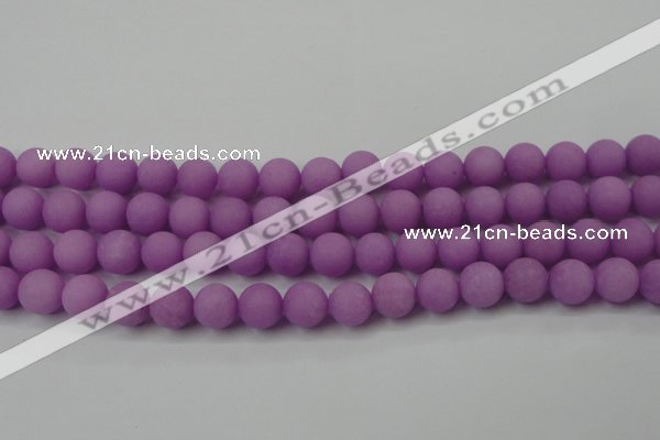 CCN2462 15.5 inches 10mm round matte candy jade beads wholesale