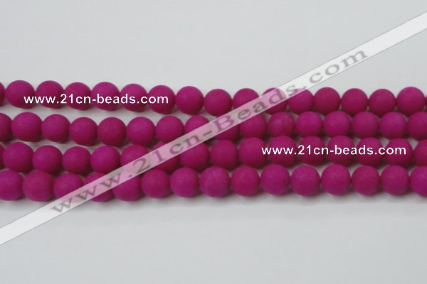 CCN2464 15.5 inches 10mm round matte candy jade beads wholesale