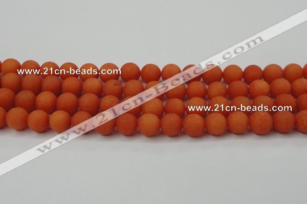 CCN2467 15.5 inches 10mm round matte candy jade beads wholesale