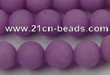 CCN2482 15.5 inches 12mm round matte candy jade beads wholesale