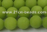 CCN2489 15.5 inches 12mm round matte candy jade beads wholesale