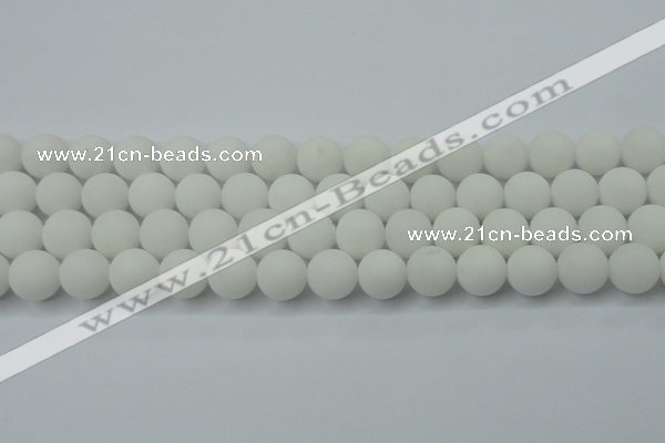 CCN2500 15.5 inches 14mm round matte candy jade beads wholesale