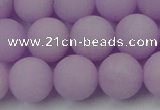 CCN2501 15.5 inches 14mm round matte candy jade beads wholesale