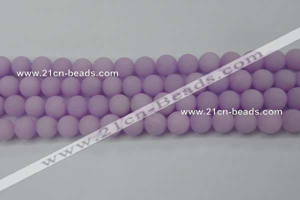 CCN2501 15.5 inches 14mm round matte candy jade beads wholesale