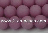 CCN2503 15.5 inches 14mm round matte candy jade beads wholesale