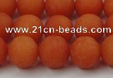 CCN2507 15.5 inches 14mm round matte candy jade beads wholesale