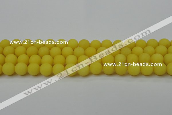 CCN2508 15.5 inches 14mm round matte candy jade beads wholesale