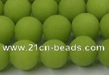 CCN2509 15.5 inches 14mm round matte candy jade beads wholesale