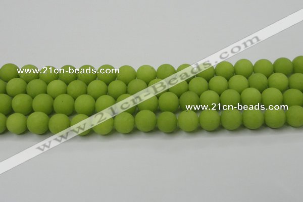 CCN2509 15.5 inches 14mm round matte candy jade beads wholesale