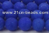 CCN2513 15.5 inches 14mm round matte candy jade beads wholesale