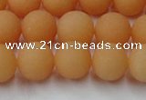 CCN2519 15.5 inches 12mm round matte candy jade beads wholesale