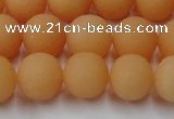 CCN2520 15.5 inches 14mm round matte candy jade beads wholesale