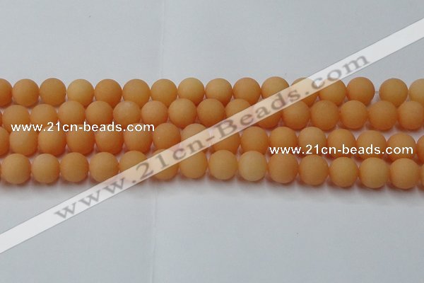 CCN2520 15.5 inches 14mm round matte candy jade beads wholesale