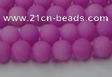 CCN2523 15.5 inches 6mm round matte candy jade beads wholesale